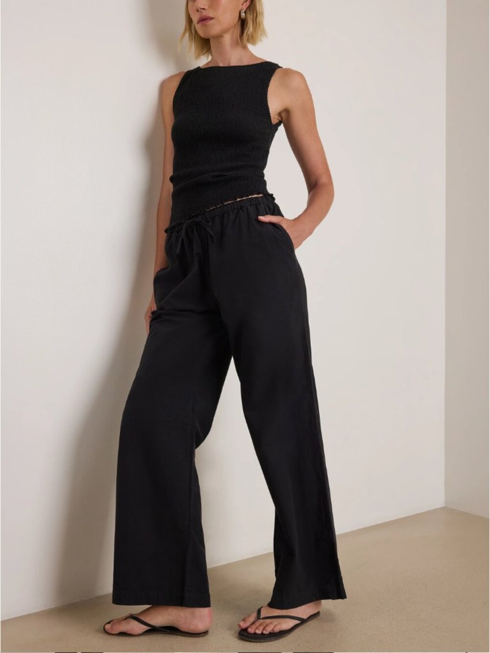 Nation LA LUCIA PANTS NWT BLACK LARGE